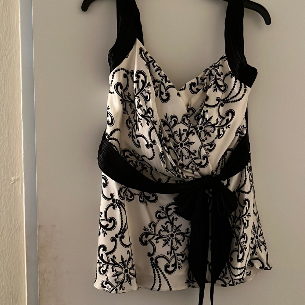 White House Black Market Silk Floral Halter true to size 10.